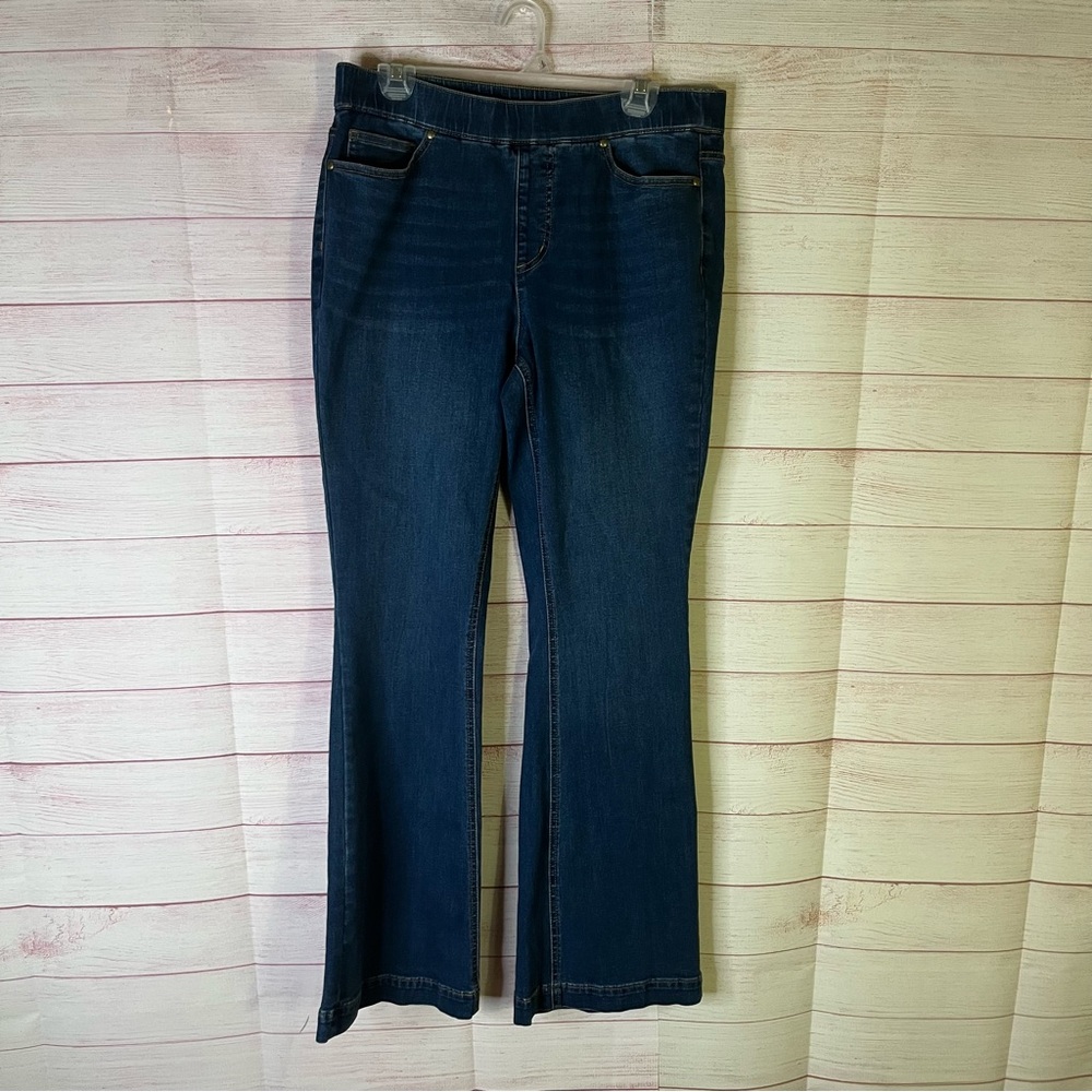 Isaac Mizrahi Live Denim Pull On Wide‎ Leg Jeans Size 10